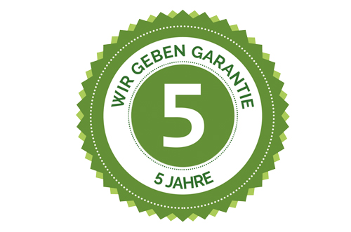 Mindestens 5 Jahre Garantie auf Kunstrasen